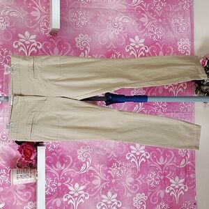 Elegant Cropped Tan Pants